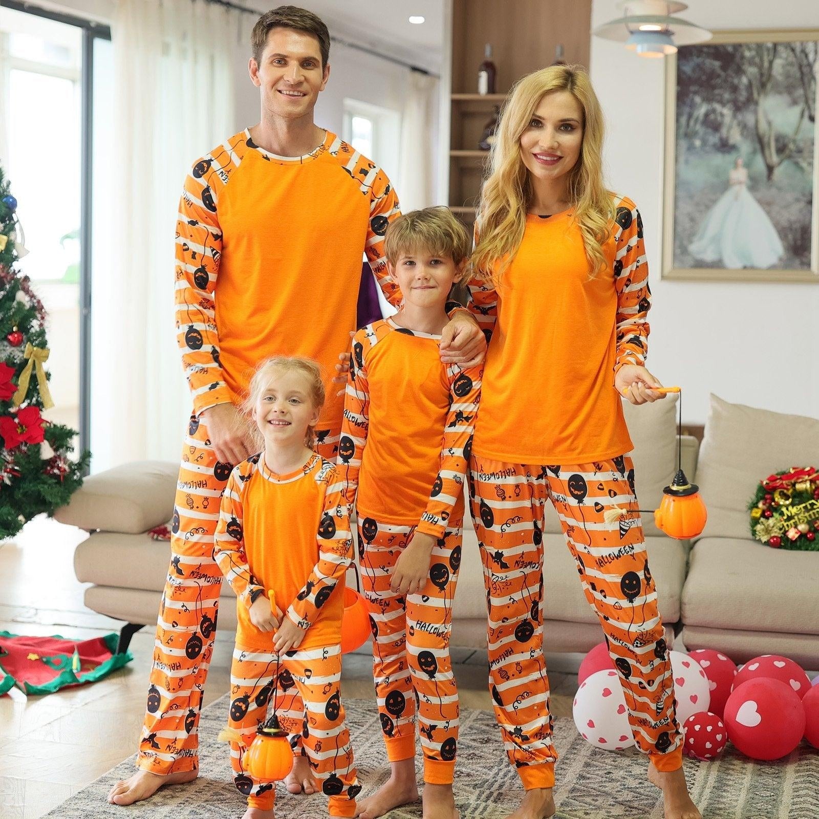 Halloween Pajamas Family Matching Mommy Dad and Me Sleepwear Outfits - MomyMall