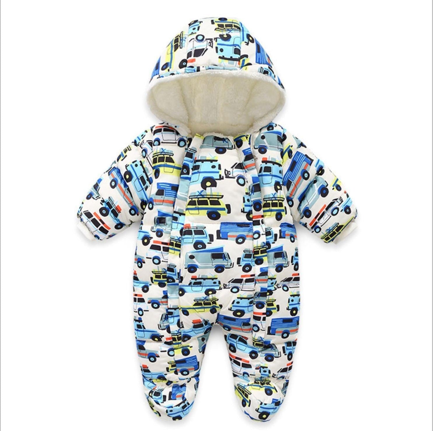 Newborn Baby Cotton-padded Winter Warm Thicken Jumpsuit Romper