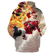 Kid Boy Girl 3D Santa Print Christmas Hoodie