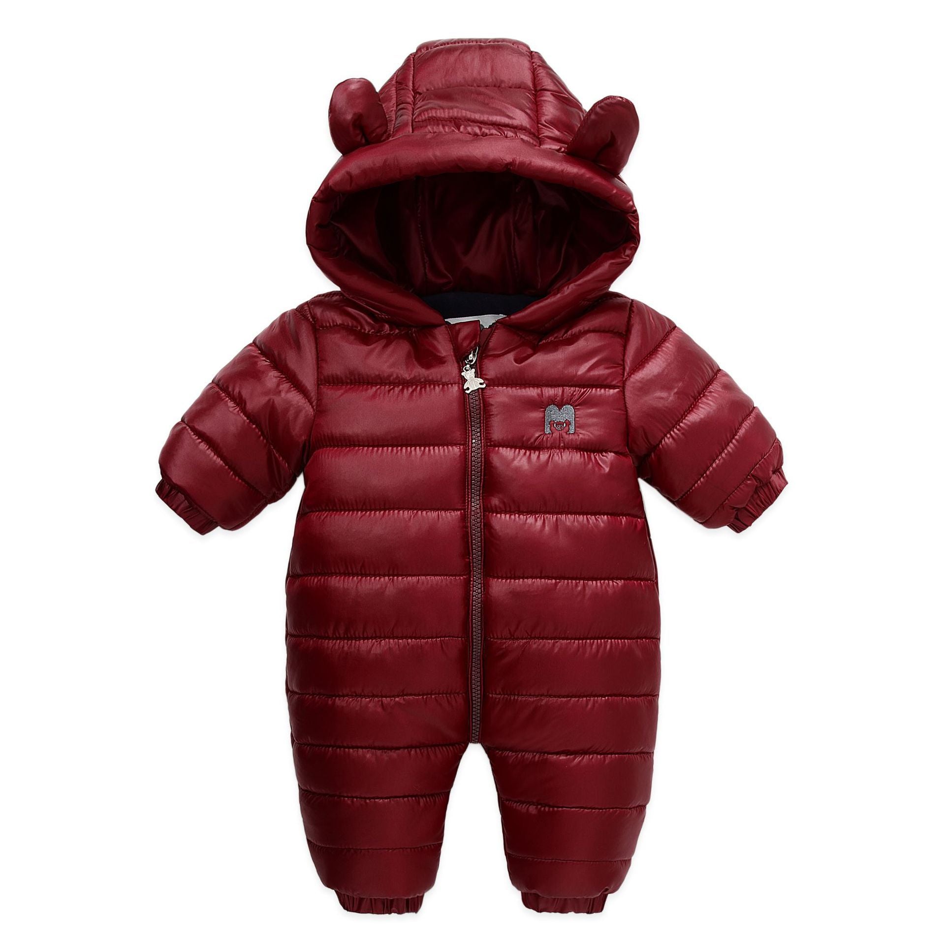 Newborn Baby Candy-colored Winter Thick Warm Jumpsuit Romper