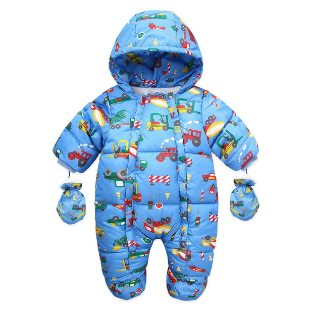 Newborn Baby Cotton-padded Winter Warm Thicken Jumpsuit Romper