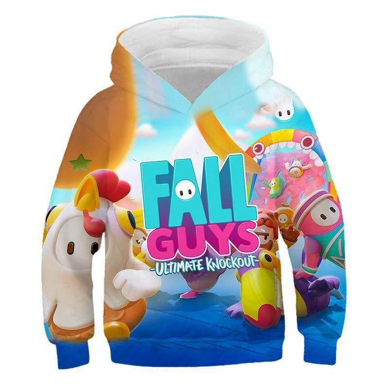 Kids Fall Guys Ultimate Knockout Long Sleeve Hoodie Pullover - MomyMall