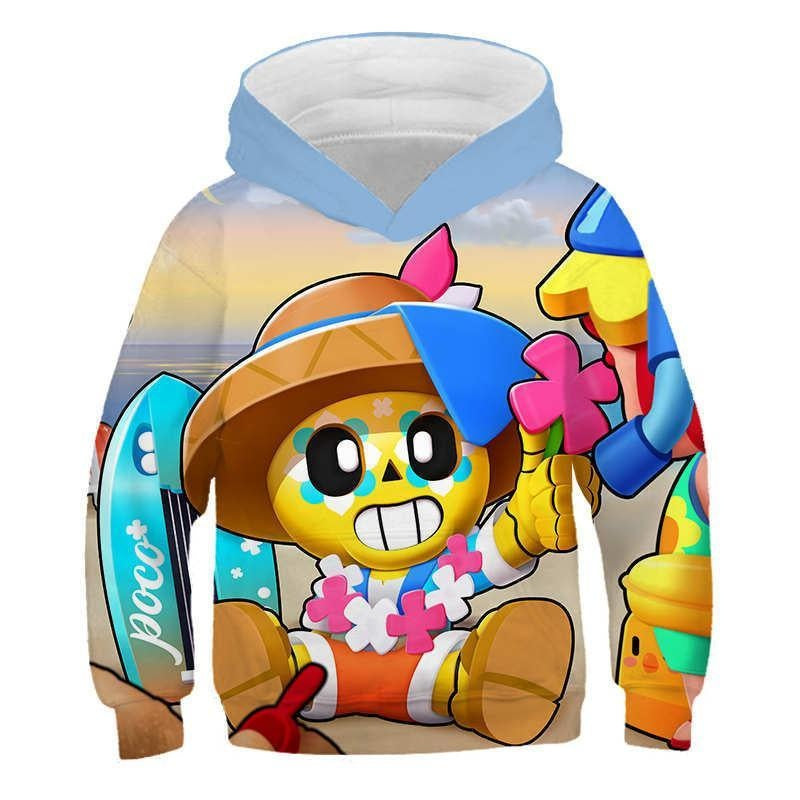 Children Kid Teens 3D Wilderness Brawl Fighting Crew Neck Hoodie - MomyMall yellow / 2-3 Years