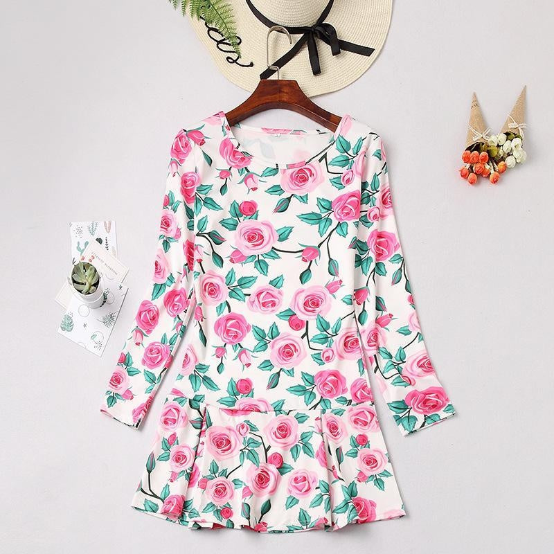 Family Matching Flower Mother and Daughter Dresses - MomyMall