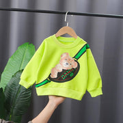 Baby Toddler Autumn Spring Sweatshirts Long-sleeved Tops - MomyMall green / 6-12 Months