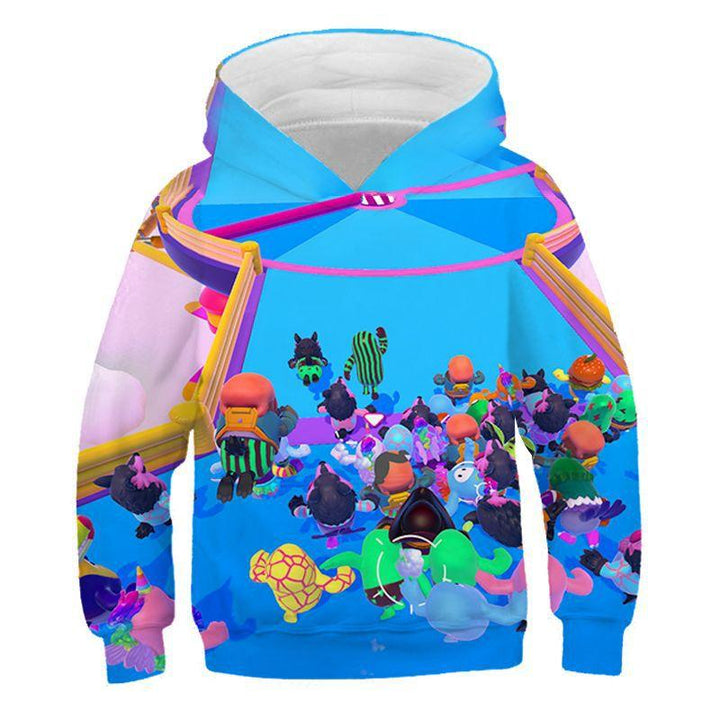 Kids Fall Guys Ultimate Knockout Long Sleeve Hoodie Pullover - MomyMall
