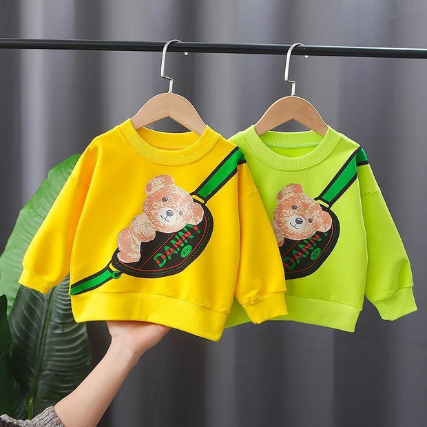 Baby Toddler Autumn Spring Sweatshirts Long-sleeved Tops - MomyMall