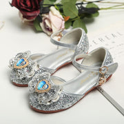 Bow Tie Sequined Leather Shoes for Girls Princess Shoes - MomyMall Silver / US8/EU24/UK7Toddle