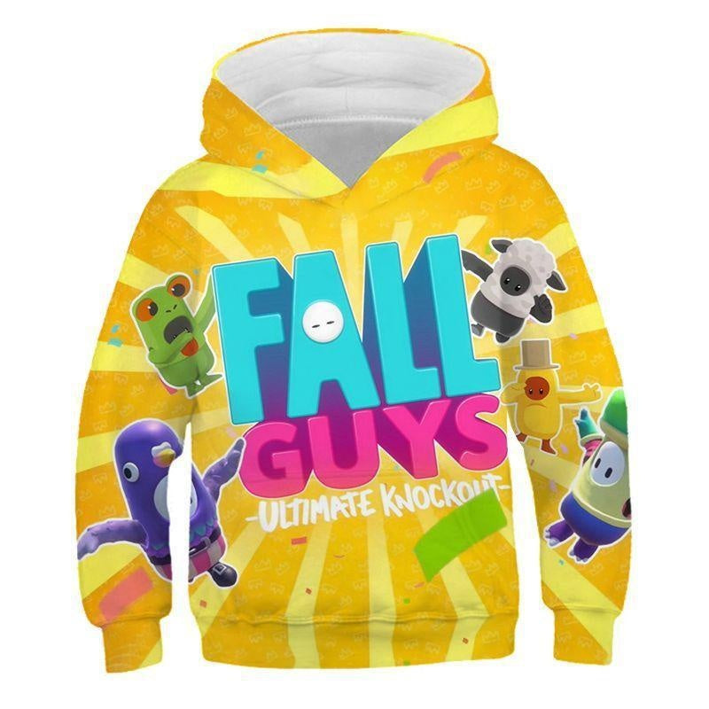 Kids Fall Guys Ultimate Knockout Long Sleeve Hoodie Pullover - MomyMall