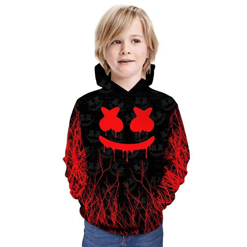 Sweat à Capuche Motif Halloween Imprimé 3D pour Enfants 