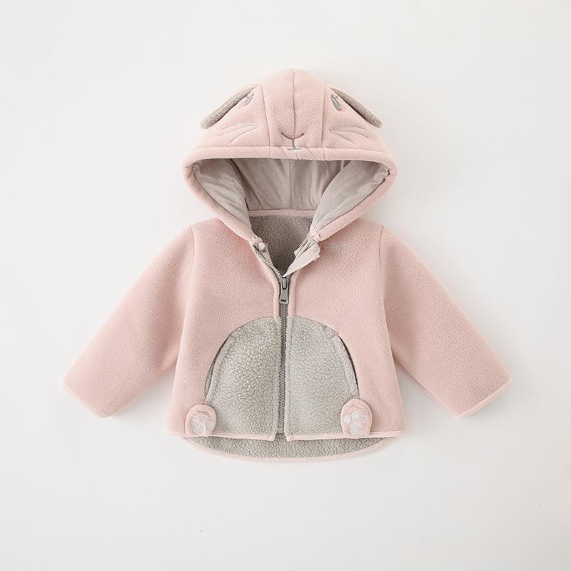 Baby Kid Boy Girl Plus Fleece Hooded Coats Top - MomyMall Type2 / 3-6 Months