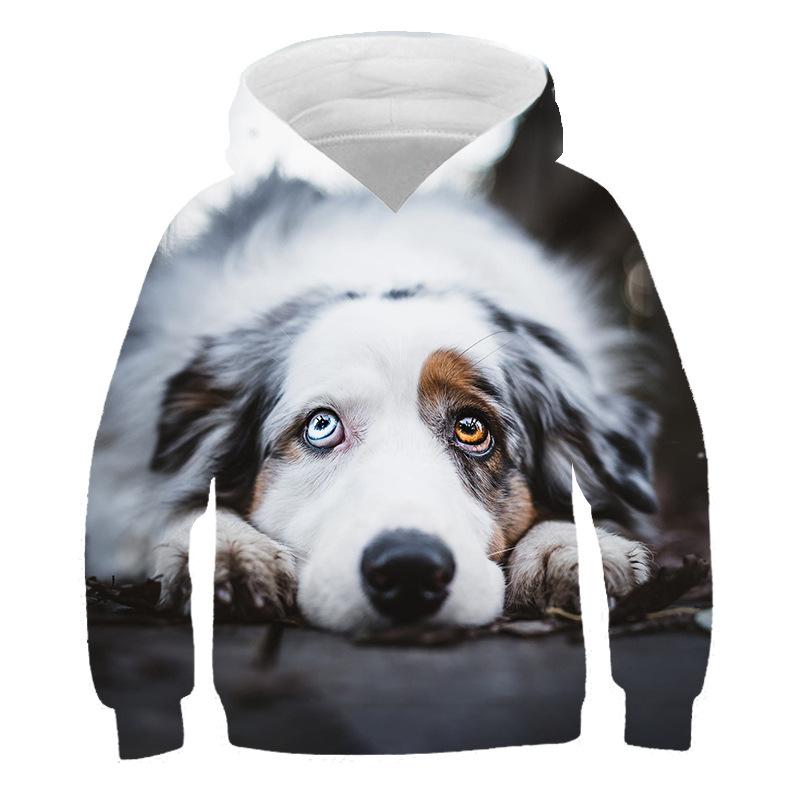 Kids 3D Print Cartoon Animal Loose Long Sleeve Hoodie