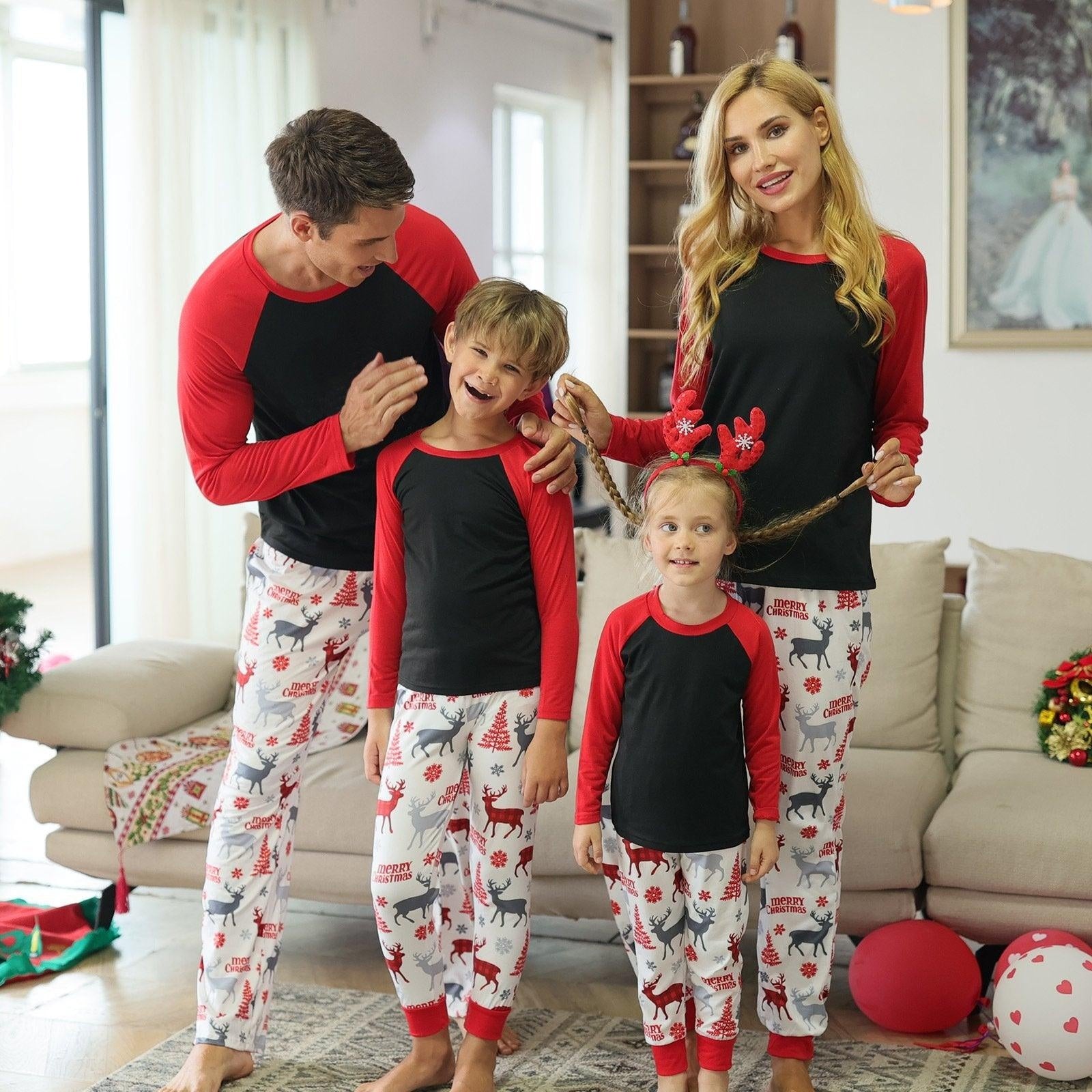 Christmas Family Matching Parent-child Pajamas Suits Set - MomyMall