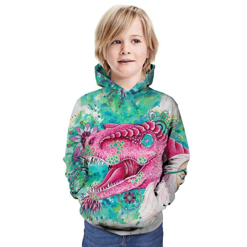 Children Kid 3D Printed Dinosaur Pattern Hoodie - MomyMall Type2 / 3-4 Years