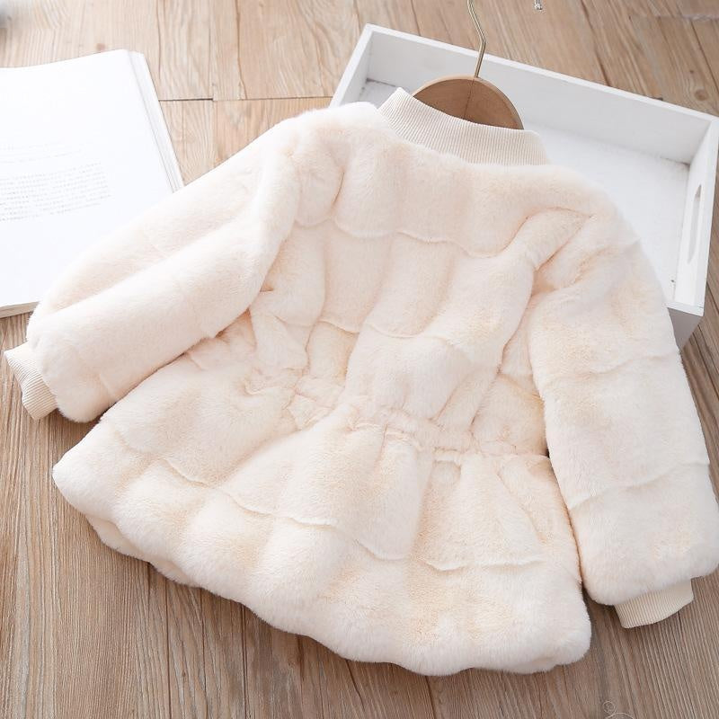 Winter New Girls Fashion Imitation Mink Fur Coat - MomyMall