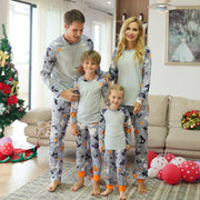 Familien-passendes Eltern-Kind-Outfit Kürbis-Halloween-Pyjama