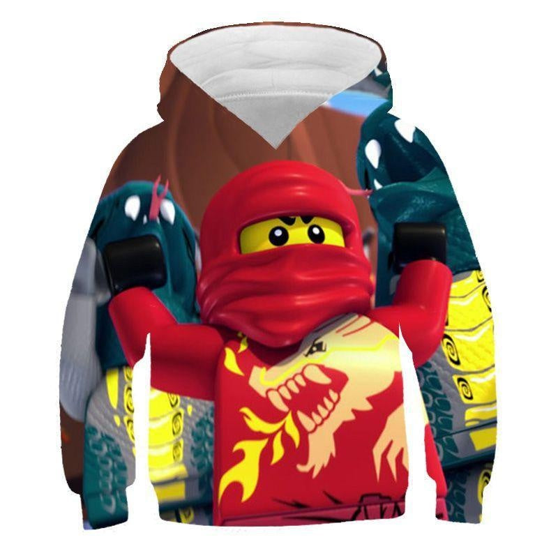 Kids 3D Print Cartoon Loose Long Sleeves Hoodie - MomyMall Type5 / 2-3 Years