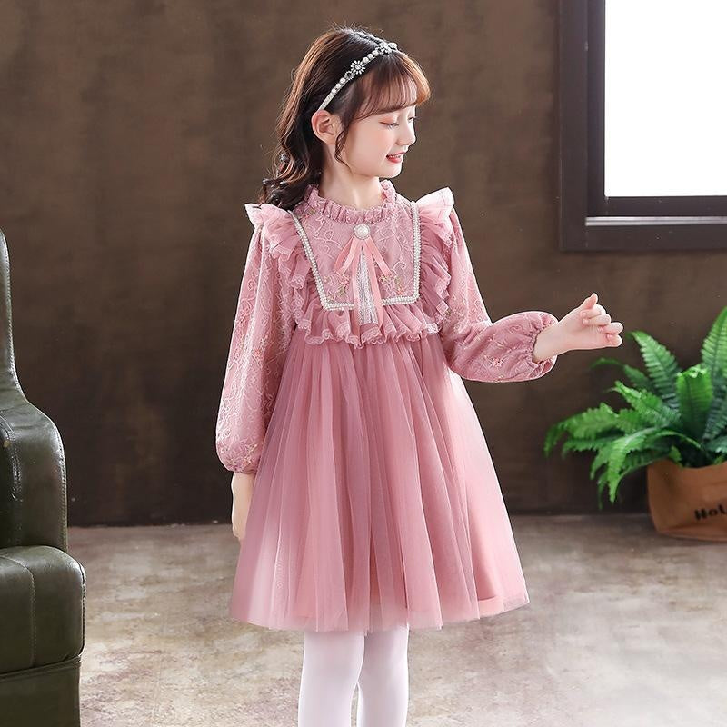 Girls Mesh Chiffon Princess Dress - MomyMall