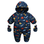 Newborn Baby Cotton-padded Winter Warm Thicken Jumpsuit Romper