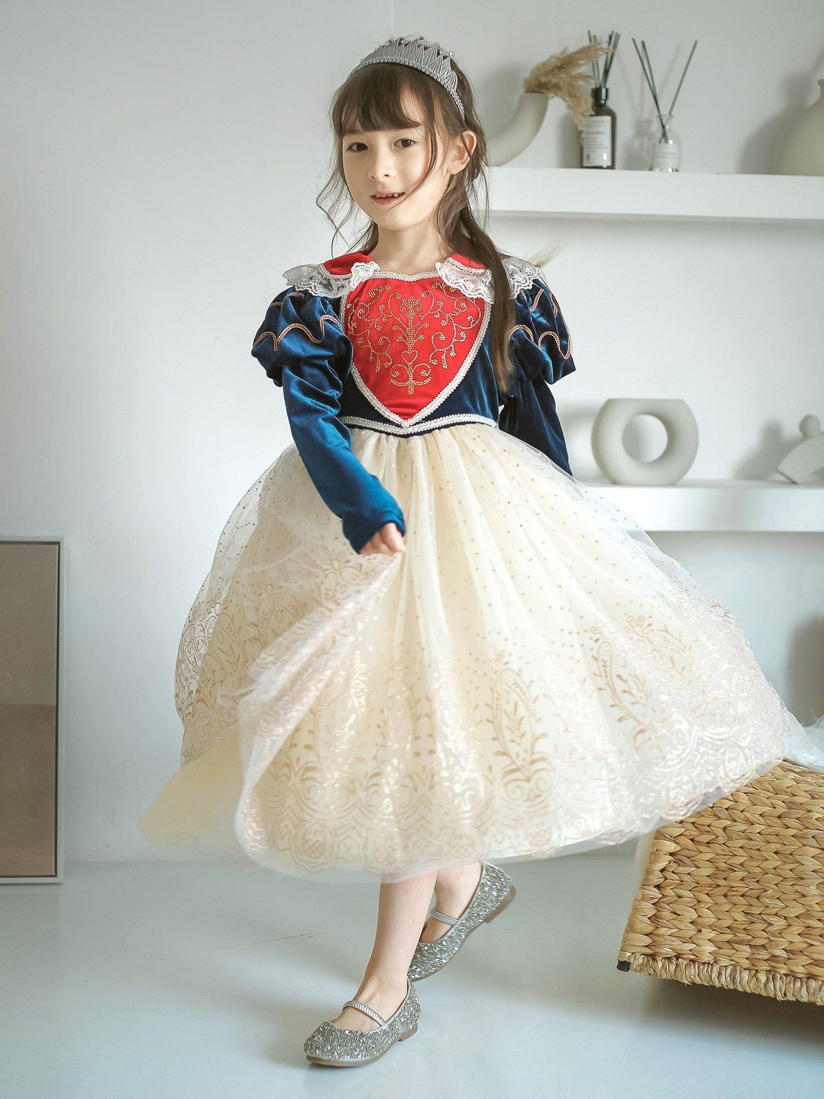 Snow White Dress Baby Kid Girl Snow Christmas Princess Dress