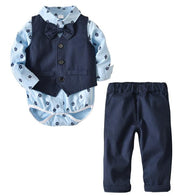 Autumn Gentleman Suit Baby Boy Set 2 Pcs Formal Wear - MomyMall