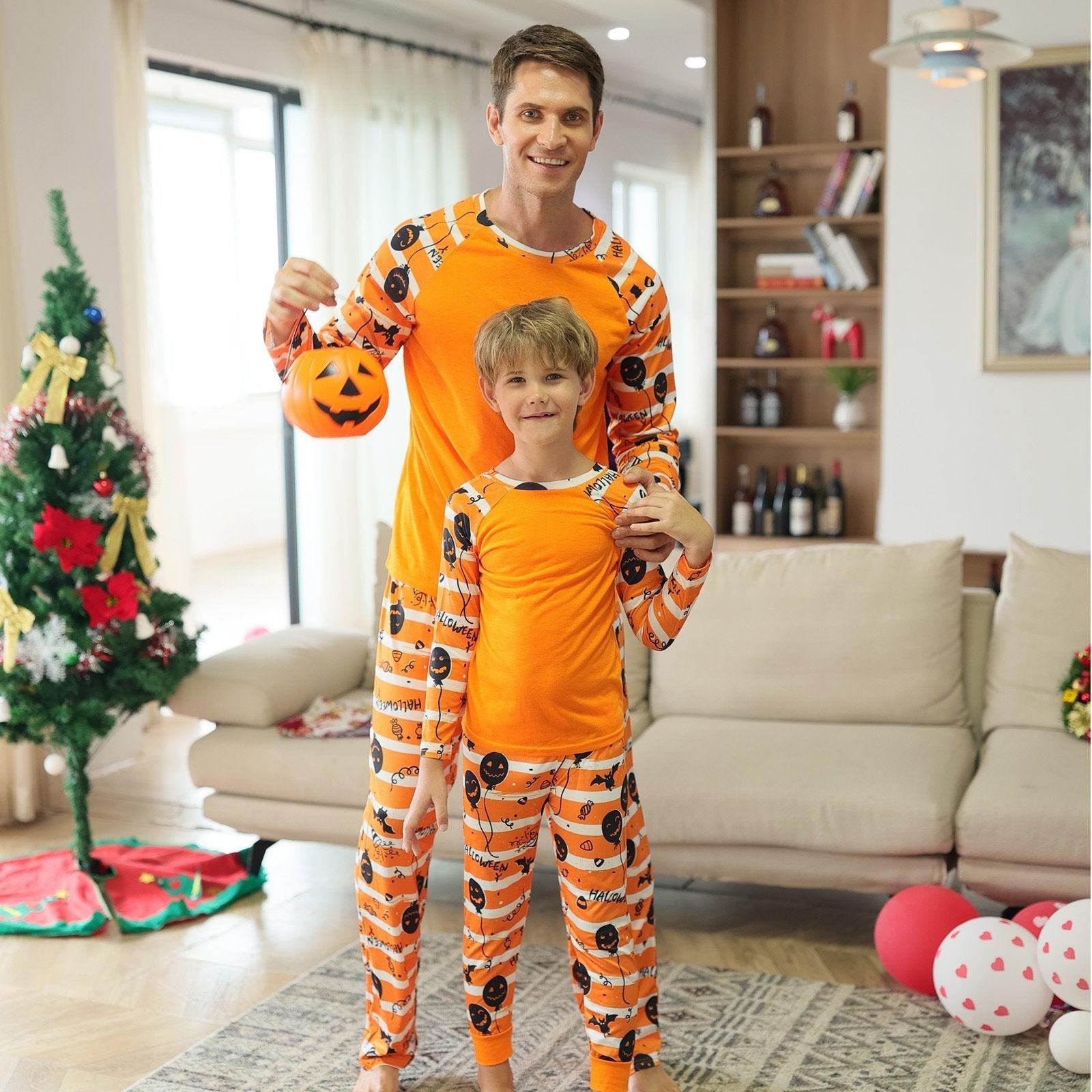 Halloween Pajamas Family Matching Mommy Dad and Me Sleepwear Outfits - MomyMall