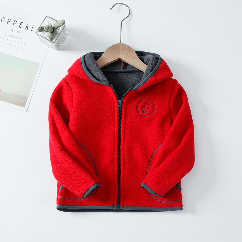 Kid Boy Girl Casual Jacket Hooded  Double-sided Zipper Coats