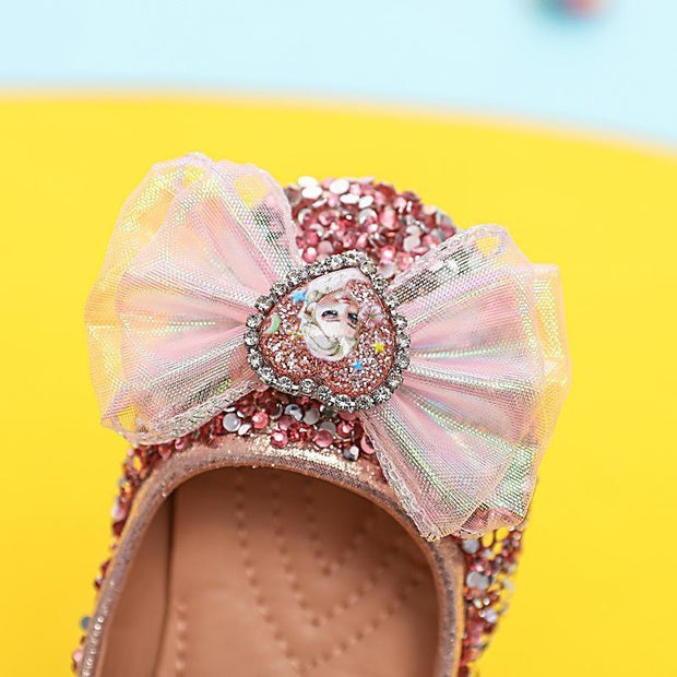 Girls New Dress Sequin Crystal Soft Sole Pearl Magic Stick Cute Shoes - MomyMall