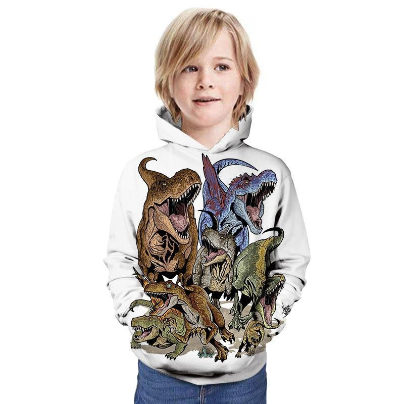 Children Kid 3D Printed Dinosaur Pattern Hoodie - MomyMall Type1 / 3-4 Years