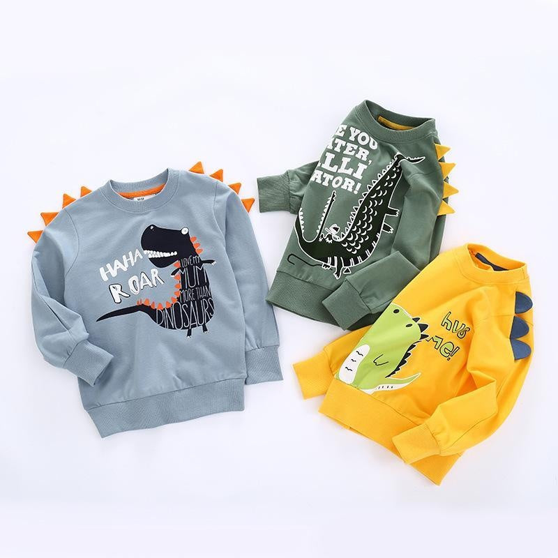 Boy Cartoon Spring Autumn Cartoon Sweatshirt