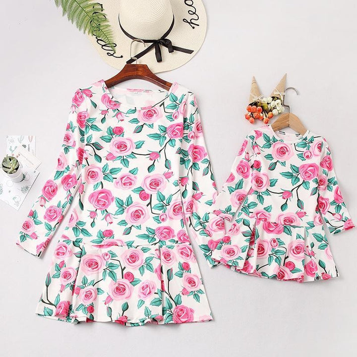 Family Matching Flower Mother and Daughter Dresses - MomyMall Type1 / S