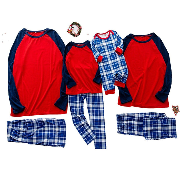 Family Matching Plaid Printed Pajamas Mother Daughter Parent-child Wear - MomyMall
