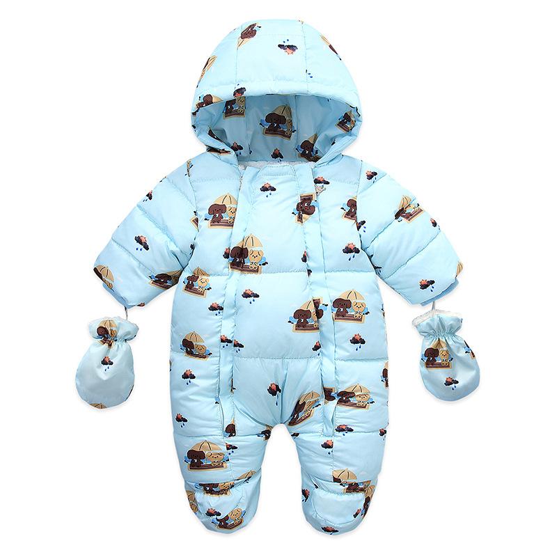 Newborn Baby Cotton-padded Winter Warm Thicken Jumpsuit Romper