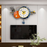 Horloge murale de décoration de luxe légère Horloge - Restaurant de bureau à domicile Horloge murale créative 