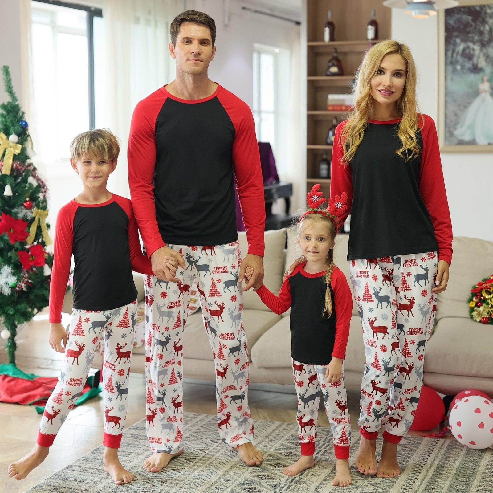 Christmas Family Matching Parent-child Pajamas Suits Set - MomyMall