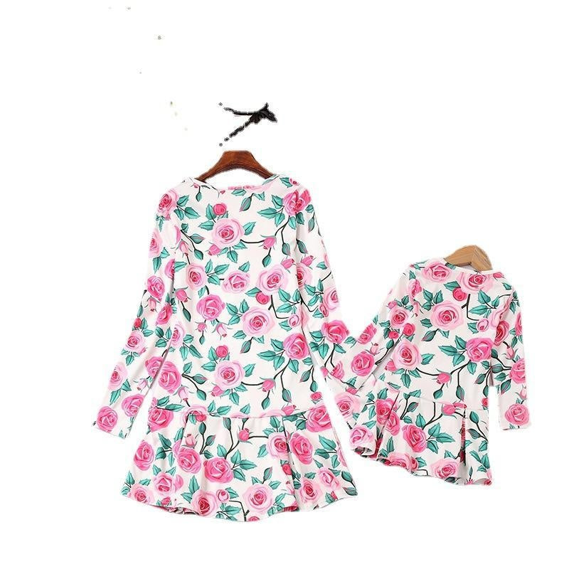 Family Matching Flower Mother and Daughter Dresses - MomyMall