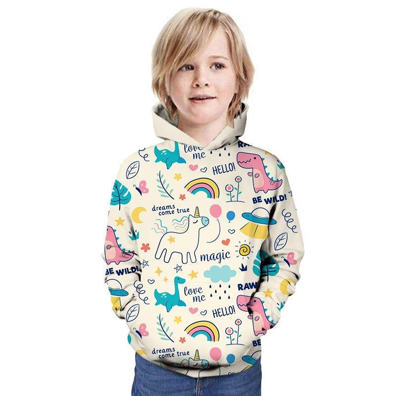 Children Kid 3D Printed Dinosaur Pattern Hoodie - MomyMall Type5 / 3-4 Years