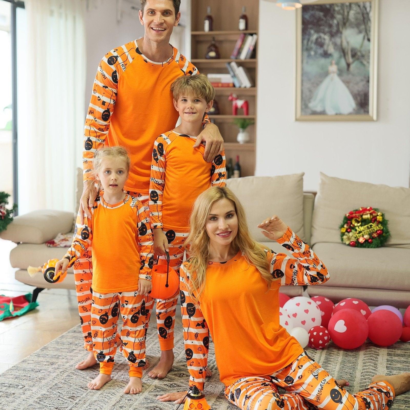 Halloween Pajamas Family Matching Mommy Dad and Me Sleepwear Outfits - MomyMall