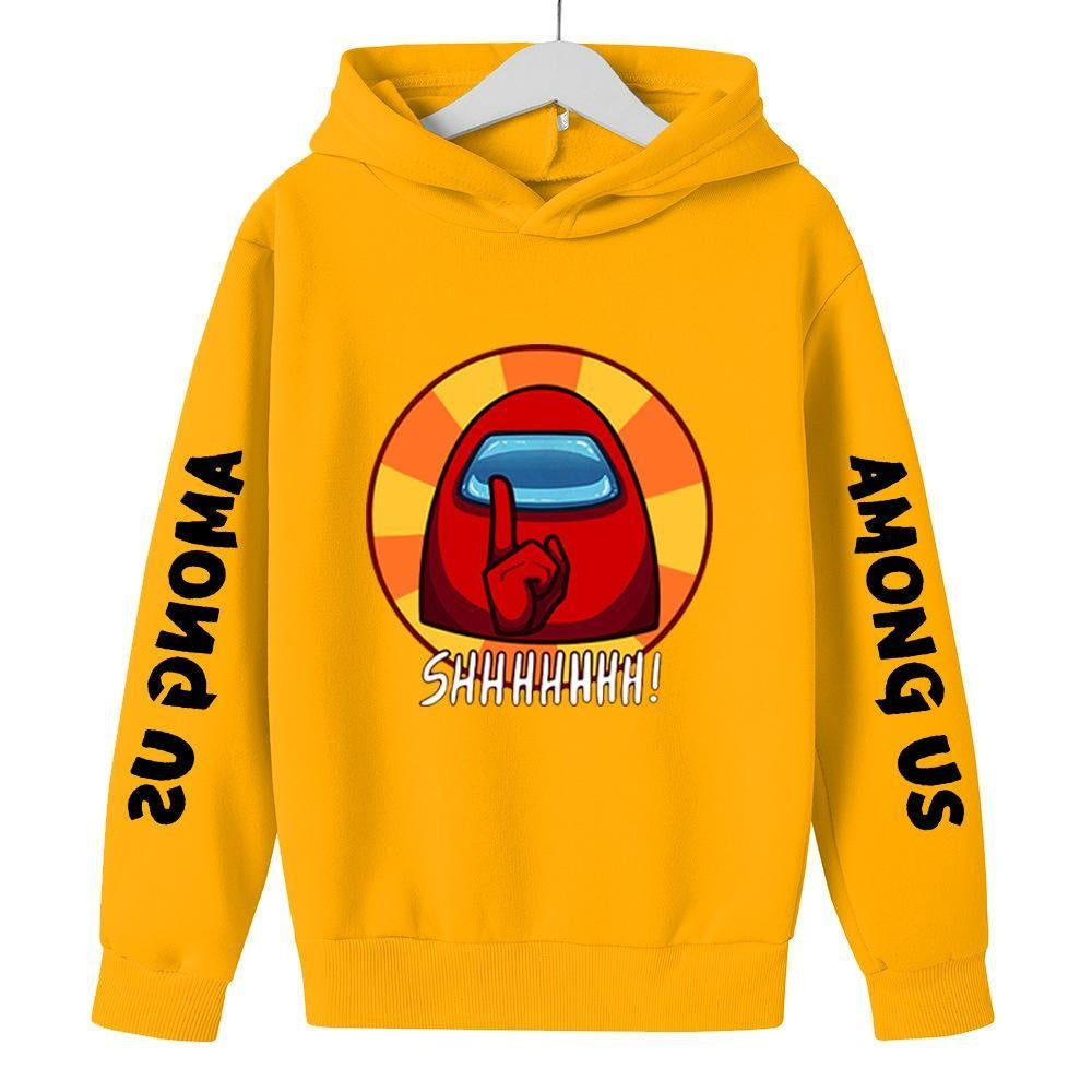 Kids Girl Boy Among US Peripheral Printed Hoodie - MomyMall yellow / 2-3 Years