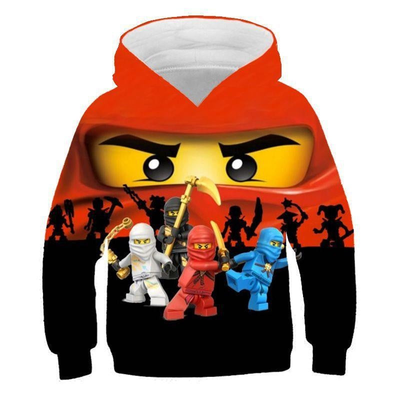 Kids 3D Print Cartoon Loose Long Sleeves Hoodie - MomyMall Type3 / 2-3 Years