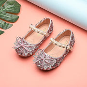 Girl Sequin Princess Water Drill Bow Soft Sole Single Shoes