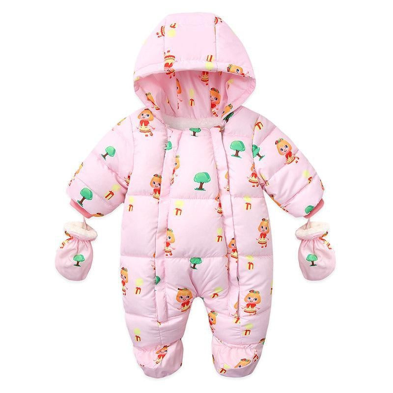 Newborn Baby Cotton-padded Winter Warm Thicken Jumpsuit Romper