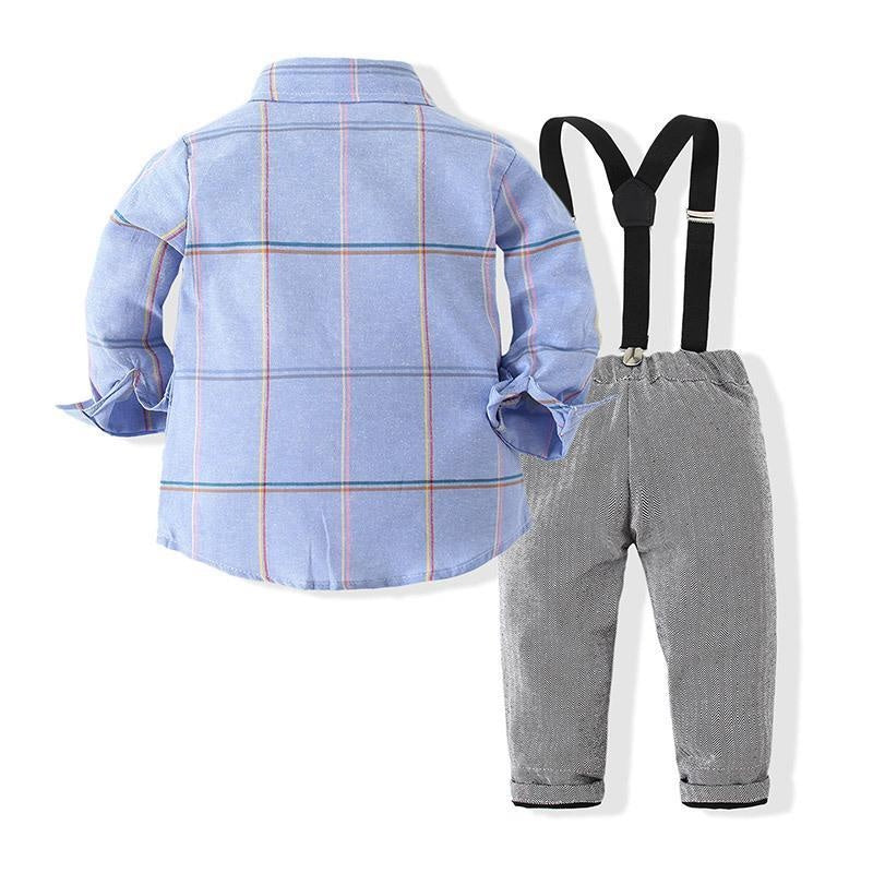 Baby Boy Set British Long-sleeved Formal Suit 2 Pcs Set