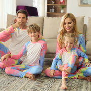 Family Matching Parent-child Christmas Tie-dye Suit Pajamas - MomyMall