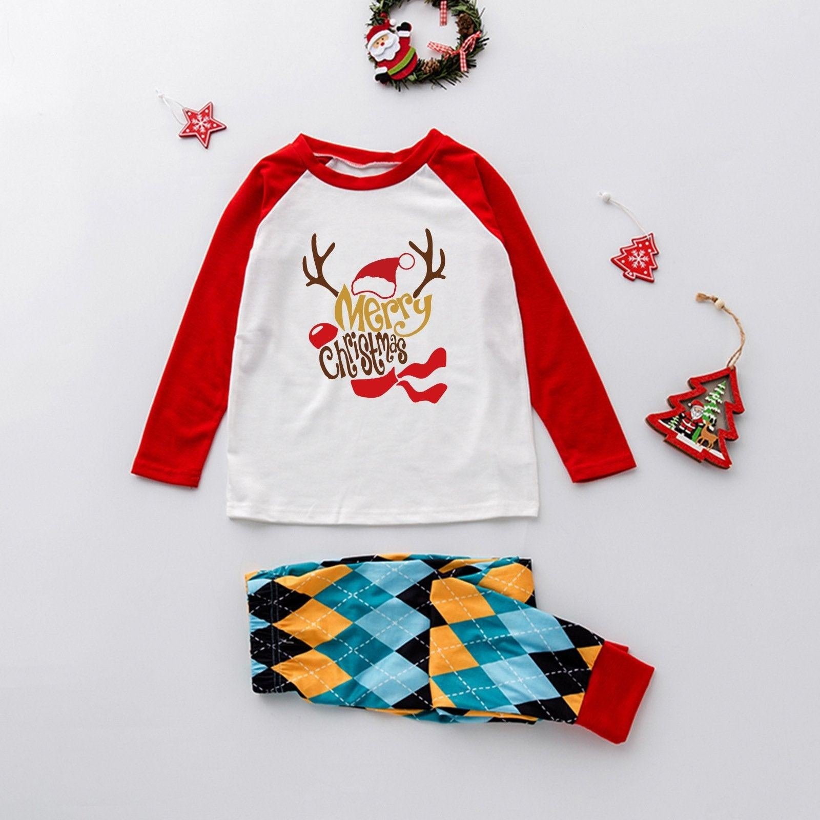 Family Matching Christmas Parent-child Pajamas Suits Set - MomyMall