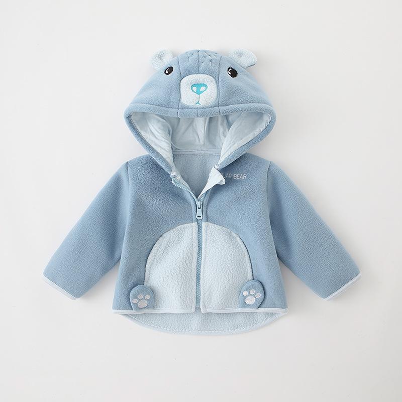 Baby Kid Boy Girl Plus Fleece Hooded Coats Top - MomyMall Type4 / 3-6 Months