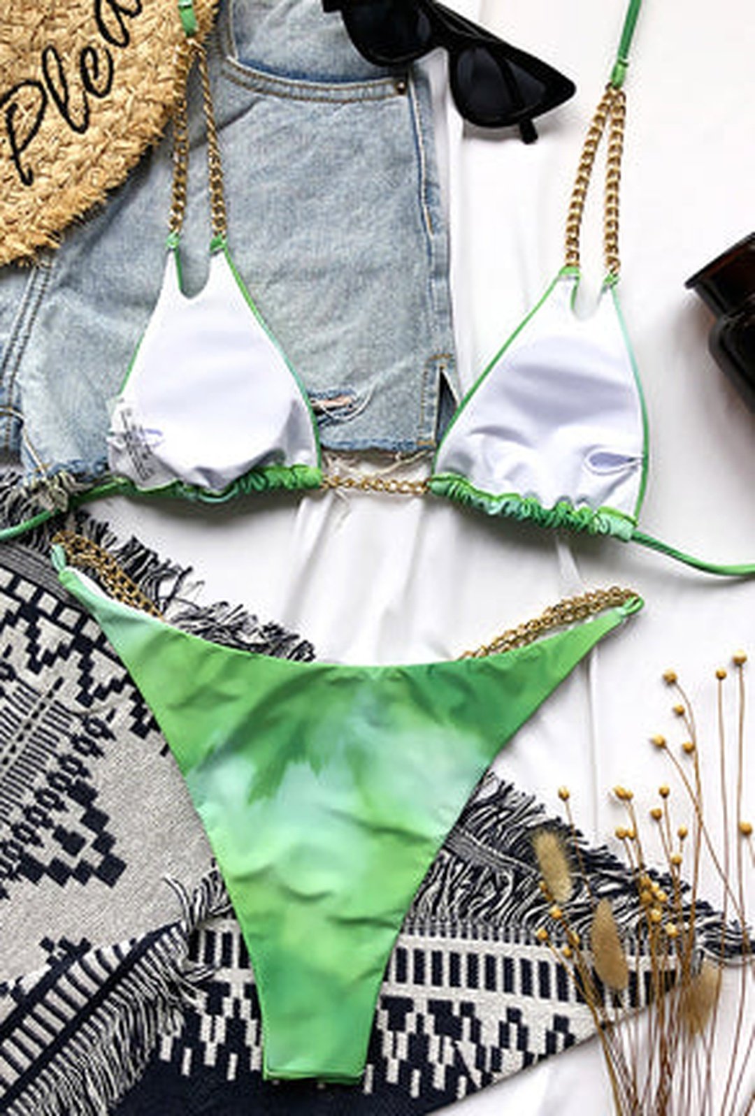 PAGI - TIE DYE CHAIN STRAP SWIMSUIT