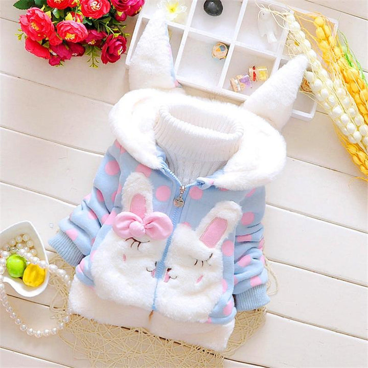 New Arrival Autumn and Winter Girl casual Sweet Coat Jacket - MomyMall Light Blue / 6-9 Months