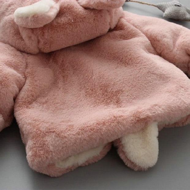 New Autumn Winter Toddler Baby Adorable Ear Warm Solid Coat - MomyMall