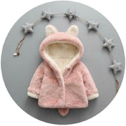 New Autumn Winter Toddler Baby Adorable Ear Warm Solid Coat - MomyMall Pink / 6 to 9 Months